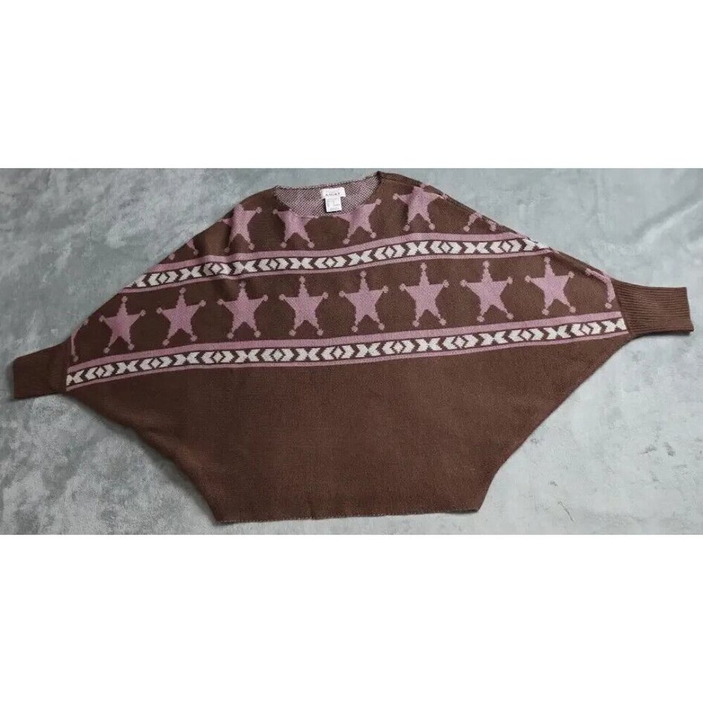 Ariat Brown and Pink Star Sweater